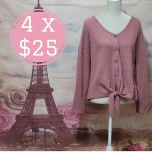 Another Reason pink sweater top